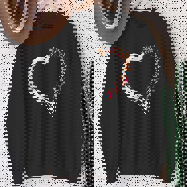 チア・チアリーディング・ハート スウェットシャツ 年配の女性への贈り物