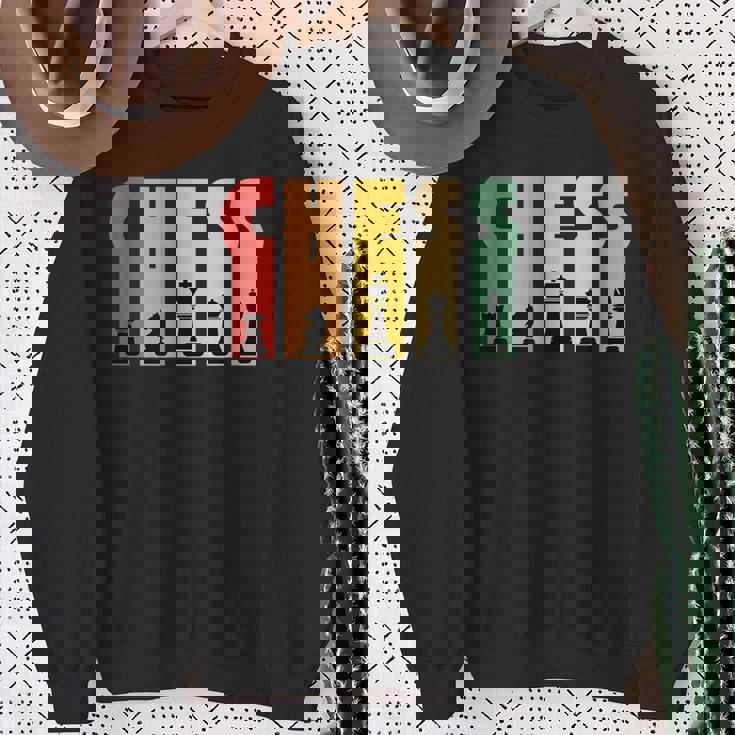 チェス レトロデザイン 戦略思考スポーツギフト スウェットシャツ 年配の女性への贈り物