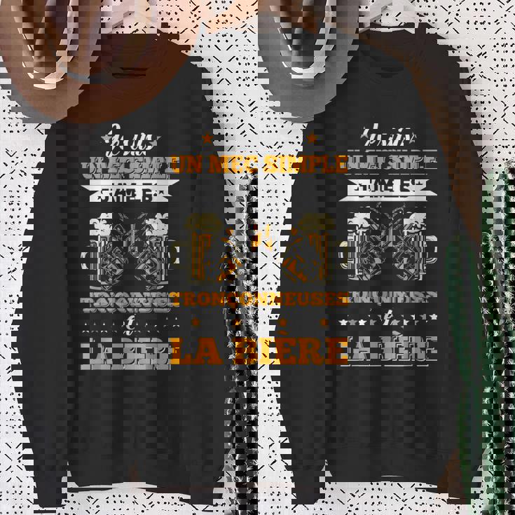 メンズ チェーンソー&ビール ランバージャック&林業チェーンソー スウェットシャツ 年配の女性への贈り物