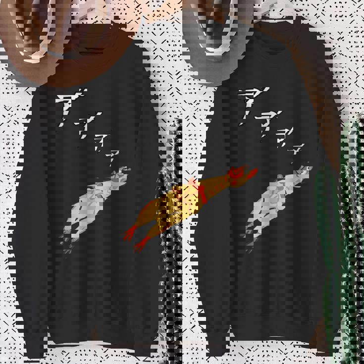 チキンおもちゃ ニワトリ 鶏 おもしろ ギャグ 服 スウェットシャツ 年配の女性への贈り物