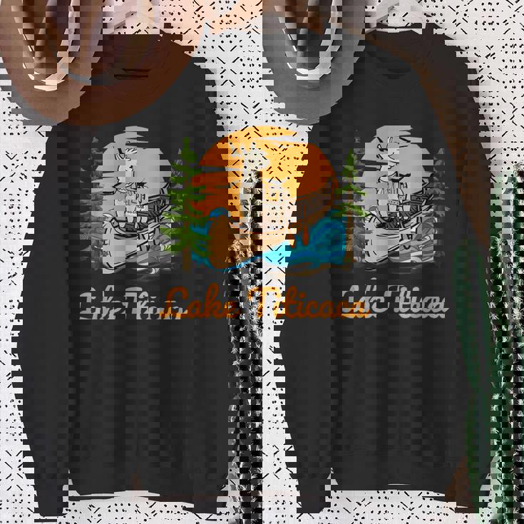 チチカカ湖 スウェットシャツ 年配の女性への贈り物