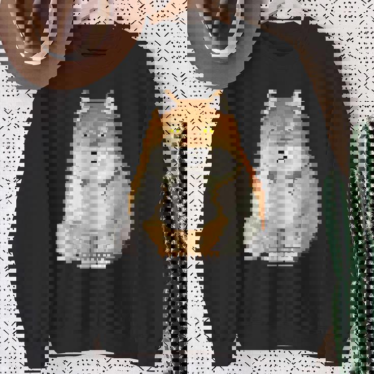チベットスナギツネ ドット絵 ピクセルアート 虚無 ゲーム レトロゲーム ミーム スウェットシャツ 年配の女性への贈り物