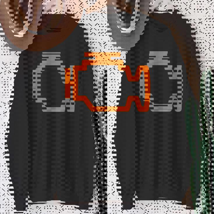 チューナーカー ガイ Ledチェックエンジンライト スウェットシャツ 年配の女性への贈り物