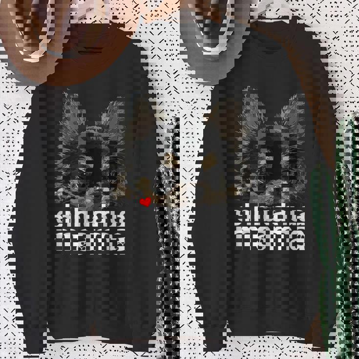 チワワ ママ チワワ 長髪 ママ ママ チワワ 犬 スウェットシャツ 年配の女性への贈り物