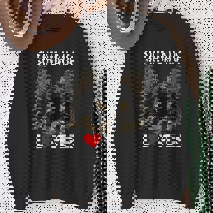 チワワ 長髪好き チワワ 長髪 チワワ スウェットシャツ 年配の女性への贈り物