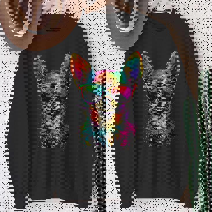 チワワとサングラスの犬 かわいいチワワが大好き スウェットシャツ 年配の女性への贈り物