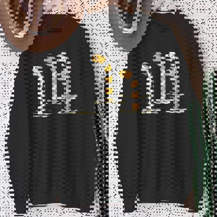 チンアナゴ & ニシキアナゴ【どうぶつフレンズ】水族館の生き物 かわいい 面白 動物 イラスト スウェットシャツ 年配の女性への贈り物