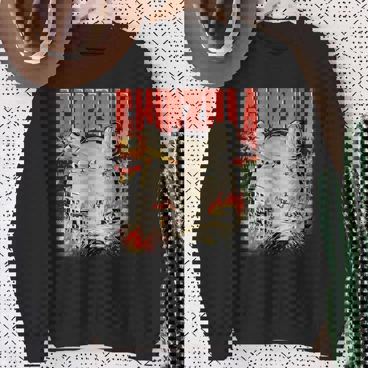 チンチラのオーナーへの面白いチンチラのクールなギフト スウェットシャツ 年配の女性への贈り物