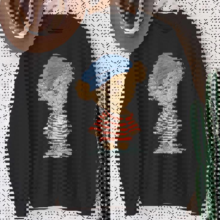 テディベア かわいい 熊 ぬいぐるみ ギフト 動物 アート イラスト スウェットシャツ 年配の女性への贈り物