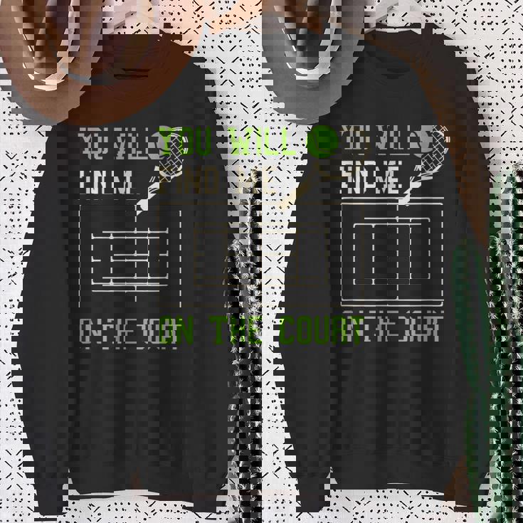 テニスコート テニスプレーヤー おもしろ名言集 スウェットシャツ 年配の女性への贈り物