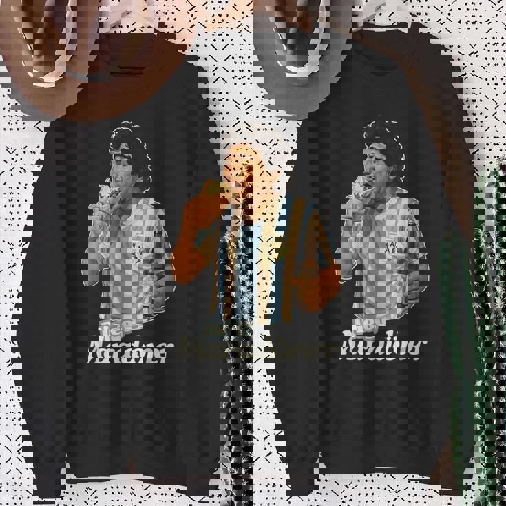 ディエゴ・マラドーナー X デリシャス ドニ ミーム ドナー ケバブ好き スウェットシャツ 年配の女性への贈り物