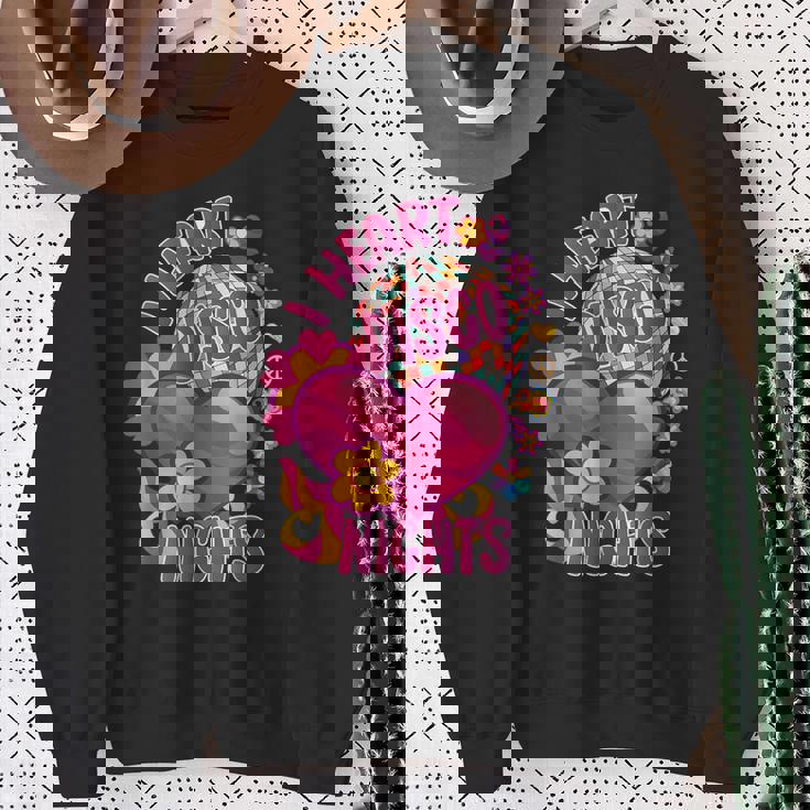 ディスコ グルービー ヒッピー 70年代 80年代 ヴィンテージ 70年代ディスコ衣装 スウェットシャツ 年配の女性への贈り物