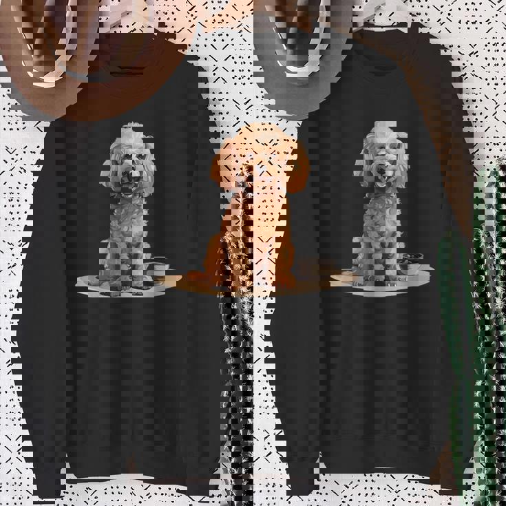 トイプードル 犬種 ペット かわいいグラフィック スウェットシャツ 年配の女性への贈り物