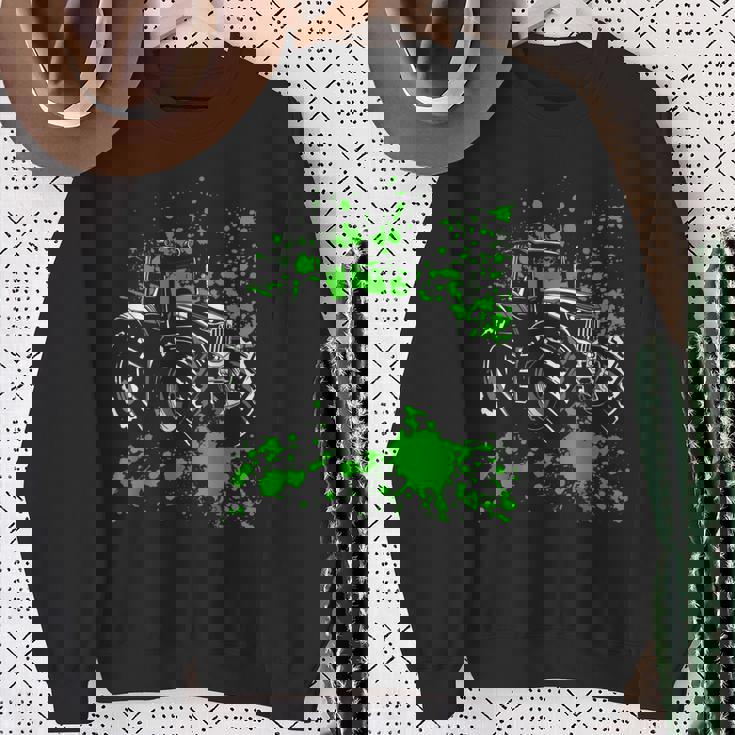 トラクターシャツ レトロトラクターtシャツ ビンテージファーマーギフト スウェットシャツ 年配の女性への贈り物