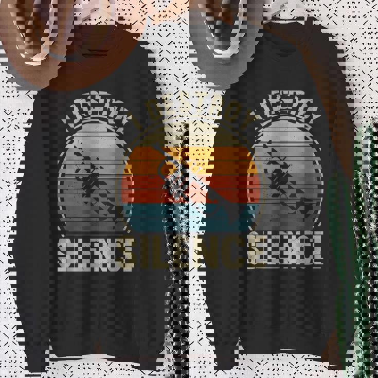 トランペット奏者 I Destroyilence Recto Trumpet Lovers スウェットシャツ 年配の女性への贈り物