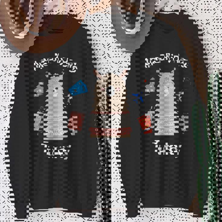 トルコ アルパカ マイバッグ ラマ アルパカ トルコ スウェットシャツ 年配の女性への贈り物