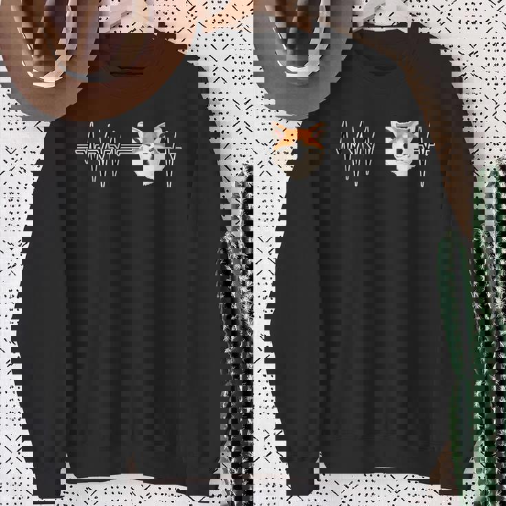 ドッグハートビートi ファニー秋田犬 スウェットシャツ 年配の女性への贈り物