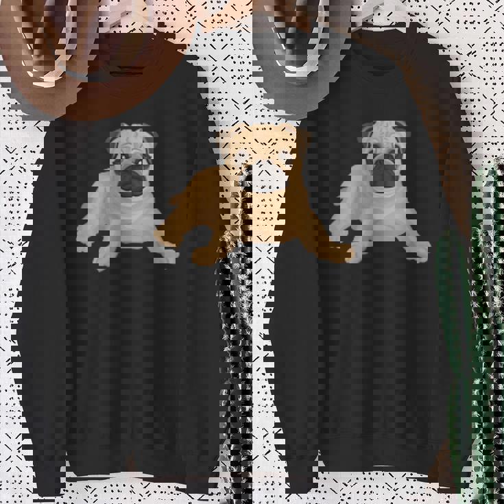 ドッグパグ ドッグモチーフ 犬好きへのギフト パグ スウェットシャツ 年配の女性への贈り物