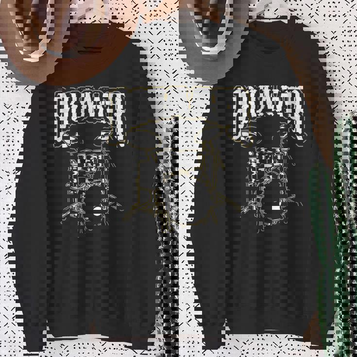 ドラマー、ティードラム、ドラムプレーヤーへのギフトに。 スウェットシャツ 年配の女性への贈り物