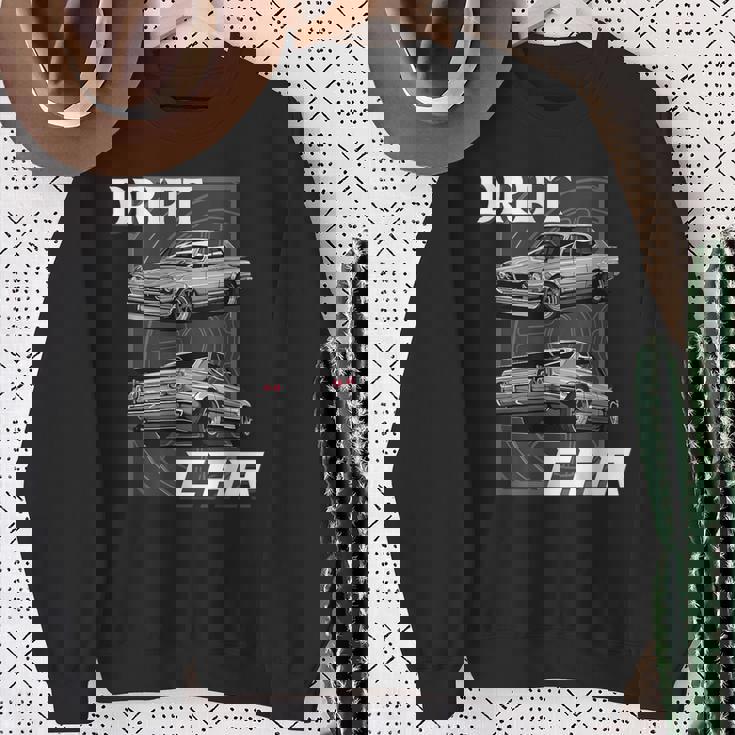 ドリフトカー ジャパニーズクラシックチューニングカー スウェットシャツ 年配の女性への贈り物