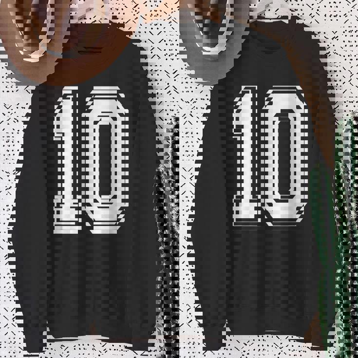 ナンバー10 誕生日ギフト スポーツ選手 チーム番号入りジャージ スウェットシャツ 年配の女性への贈り物