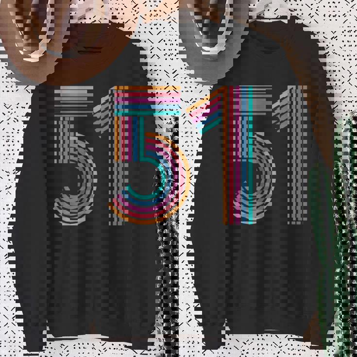 ナンバー51 Fifty-One Anniversary 男女 51歳の誕生日 スウェットシャツ 年配の女性への贈り物