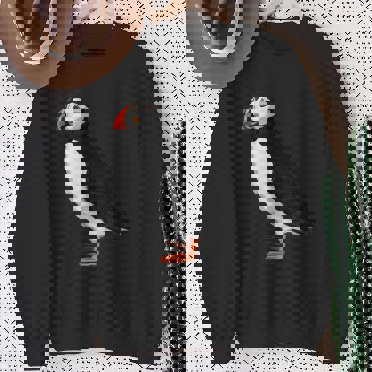 ニシツノメドリ 鳥 動物 図 バードウォッチング 贈り物 鳥類学者 生物学者 自然科学 スウェットシャツ 年配の女性への贈り物