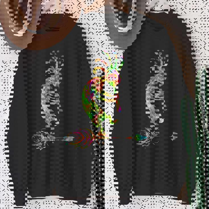 ネイティブアメリカン ココペリ 羽付き 1 ファンファン ファン スウェットシャツ 年配の女性への贈り物