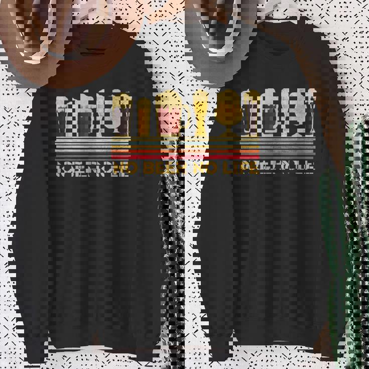 ノービール ノーライフ 面白いビール ノーライフ 飲酒 面白い 飲み会服 スウェットシャツ 年配の女性への贈り物