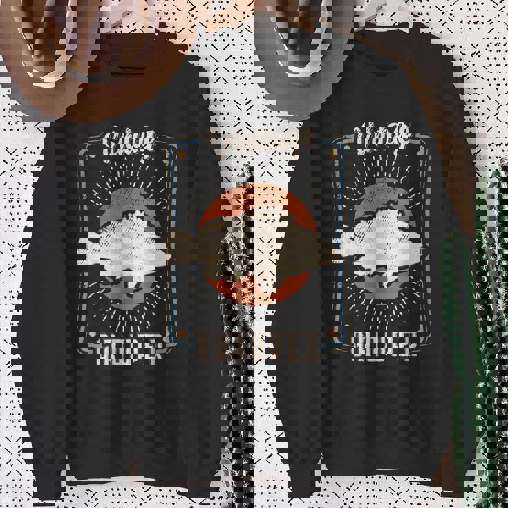 ハタ 魚 ヴィンテージ レトロ クラシック 動物 愛 スウェットシャツ 年配の女性への贈り物