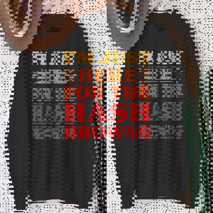 ハッシュブラウンズ I Love Hash Browns面白い食べ物 ハッシュブラウンズ好き スウェットシャツ 年配の女性への贈り物