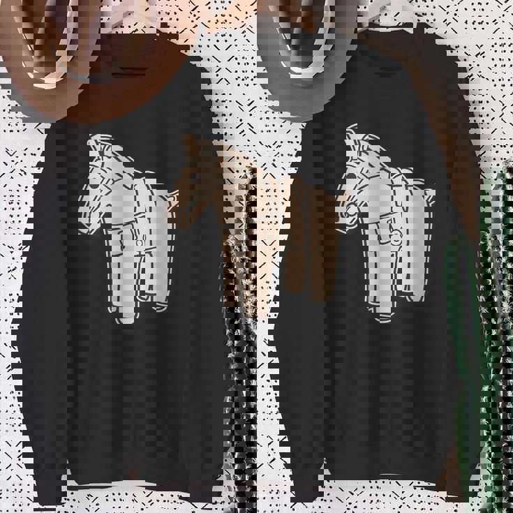 ハニワの馬 埴輪【ゆるフレンズ】歴史土器 シンプル かわいい イラスト スウェットシャツ 年配の女性への贈り物