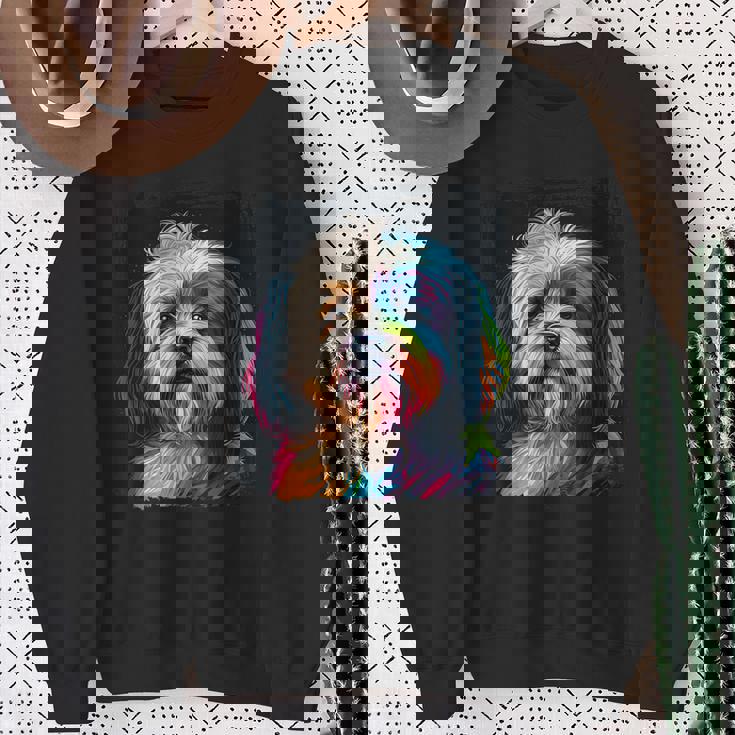 ハバニーズのアートワークを使用したハバニーズドッグオーナーデザイン。 スウェットシャツ 年配の女性への贈り物