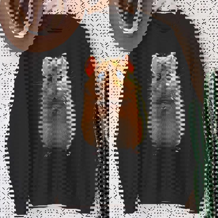 ハムスター げっ歯類 ゴールデンハムスター フィールドハムスター 小型ハムスター スウェットシャツ 年配の女性への贈り物