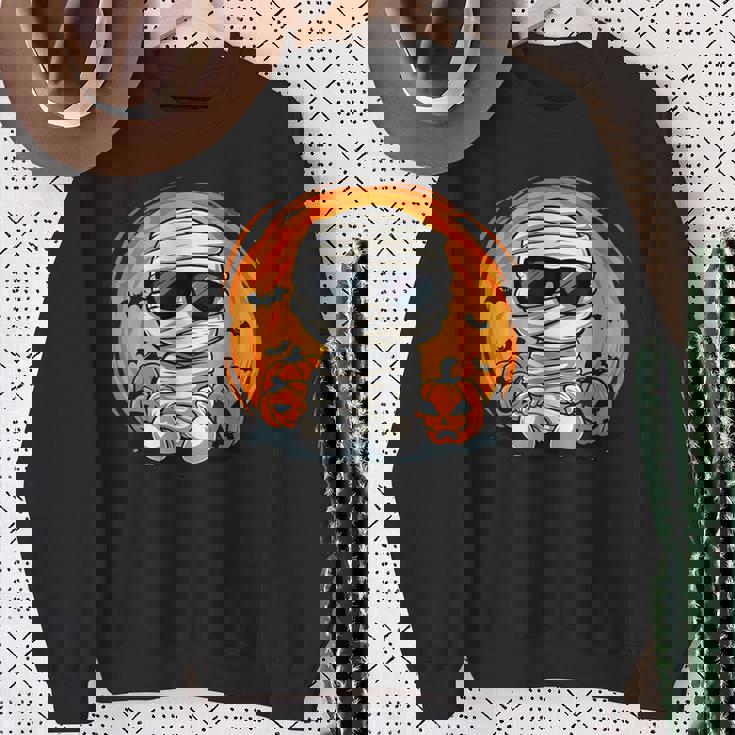 ハロウィン コスチューム ミイラ 怖い パンプキン ランタン コウモリ ゴースト スウェットシャツ 年配の女性への贈り物