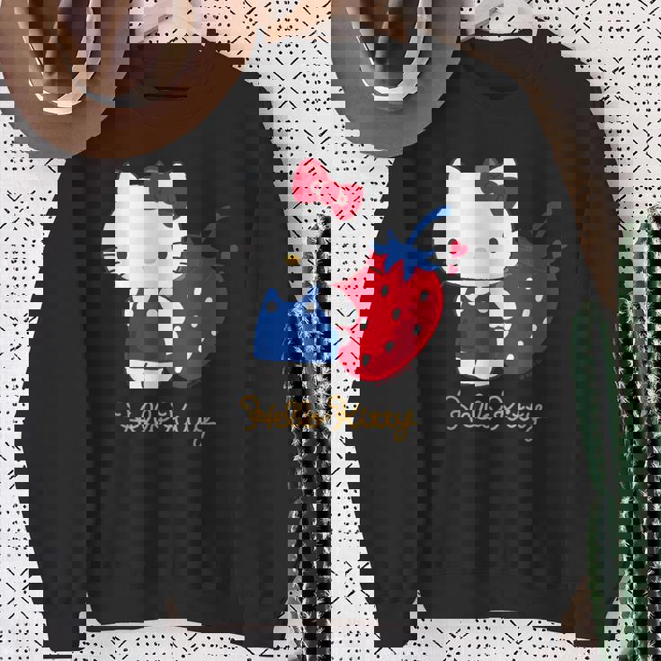 ハローキティ いちご ダークカラー スウェットシャツ 年配の女性への贈り物