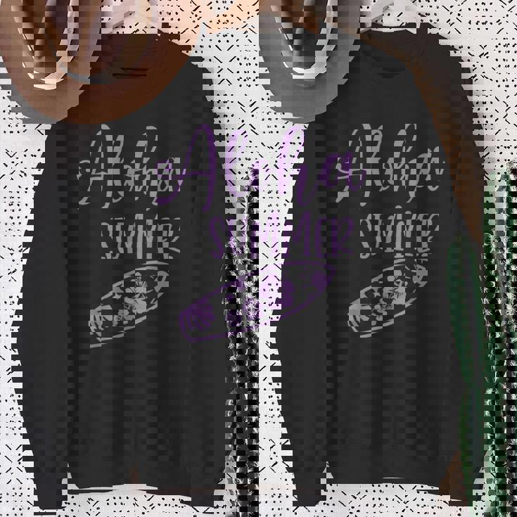 ハワイ アロハサーフィン ハワイアンパーティー スウェットシャツ 年配の女性への贈り物