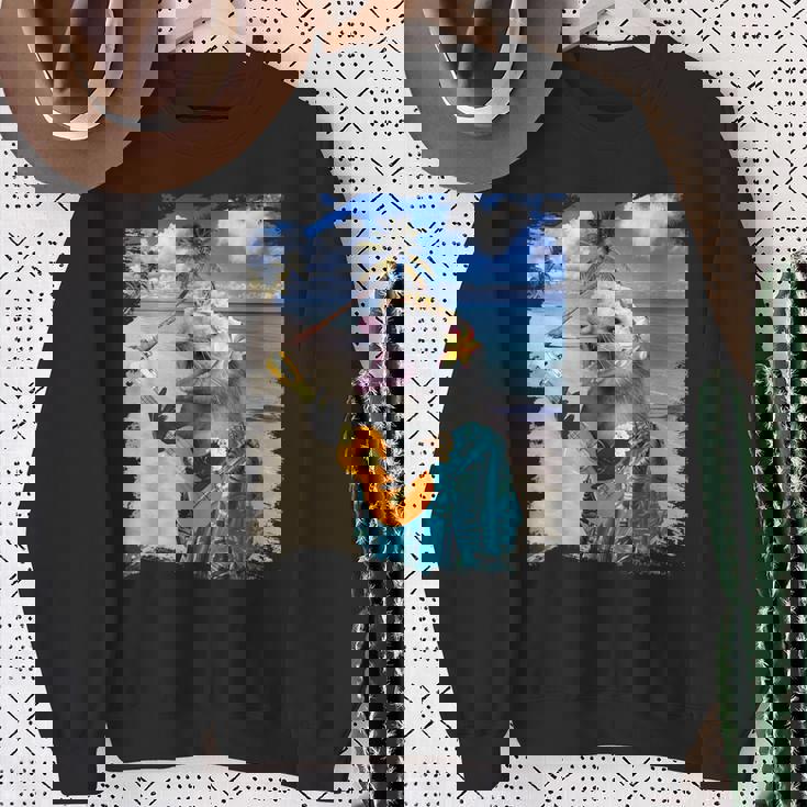 ハワイのトロピカルポッサム、アロハオポッサム。 スウェットシャツ 年配の女性への贈り物