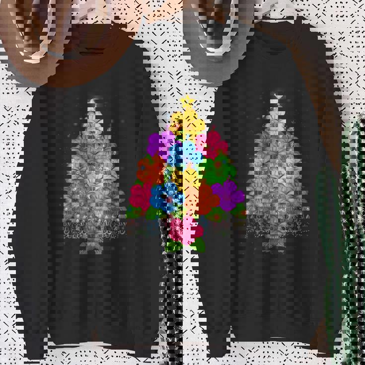 ハワイアン クリスマス ハイビスカス フラワー ツリー ハワイ トロピカル スウェットシャツ 年配の女性への贈り物