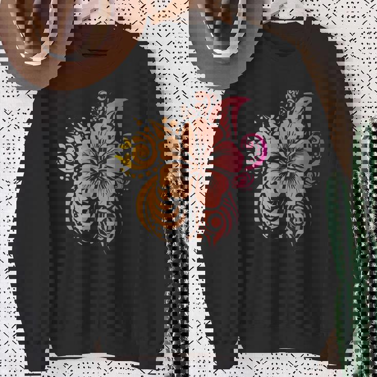 ハワイアン トライバル ハイビスカスシャツ ハワイアン トライバル スウェットシャツ 年配の女性への贈り物