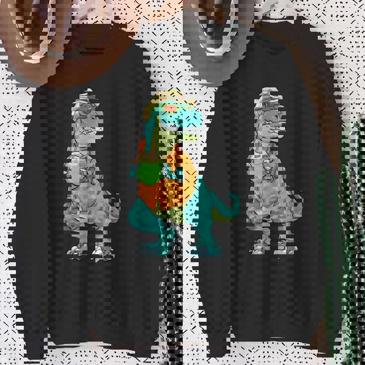 ハワイアン 恐竜 シャツ サマーレックス トロピカル バケーション アロハシャツ スウェットシャツ 年配の女性への贈り物