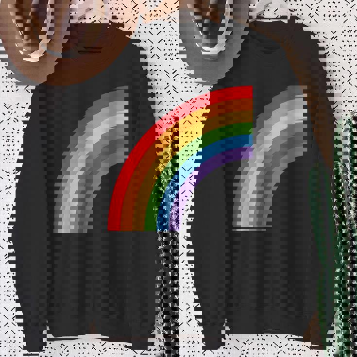 ハーフレインボー Roygbiv カラフルラッキーレインボー スウェットシャツ 年配の女性への贈り物