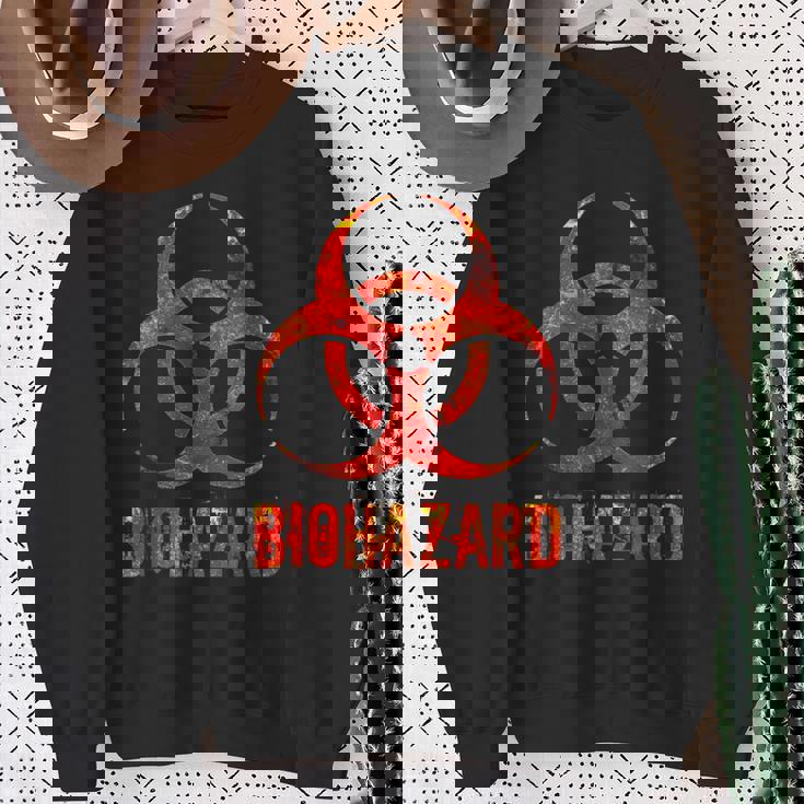 バイオハザード アンティーク調 生物学 科学教師 ロックスター ギフト スウェットシャツ 年配の女性への贈り物