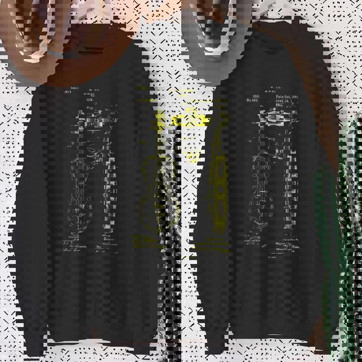 バイオリン奏者 バイオリン ビンテージ 特許 ストリング オーケストラ スウェットシャツ 年配の女性への贈り物