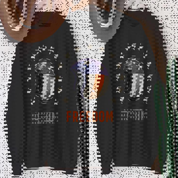 バイカー ヘルメット ライダー アメリカン ハーレー チョッパー バイク ジェット ヘルメット ツーリング イージー スウェットシャツ 年配の女性への贈り物