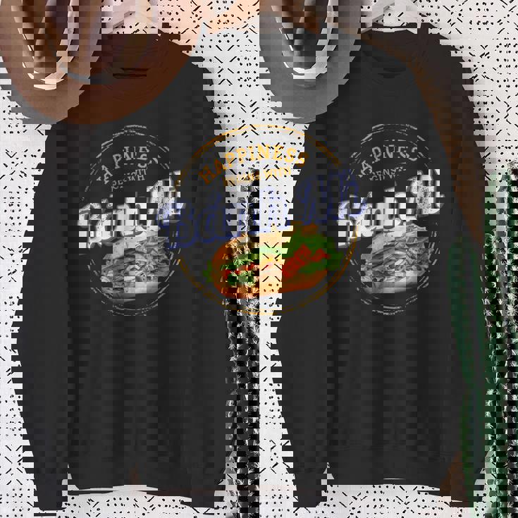 バインミー 屋台の食べ物 バゲット ヴィンテージ ベトナム レトロ お土産 スウェットシャツ 年配の女性への贈り物