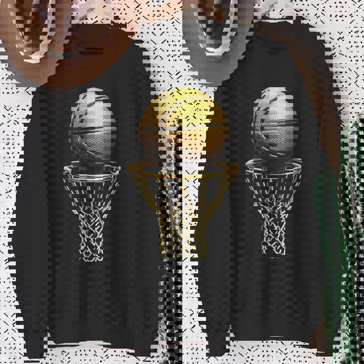 バスケットボール選手 クールトロフィー スポーツ愛好家 試合日 Bボール スウェットシャツ 年配の女性への贈り物