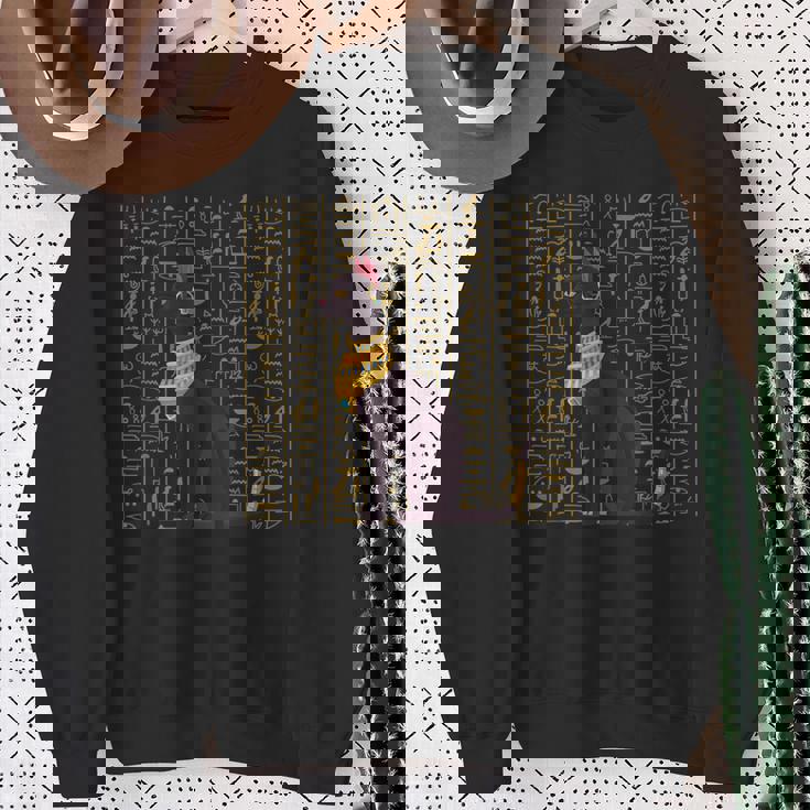 バステト エジプト 猫のヒエログリフ スウェットシャツ 年配の女性への贈り物