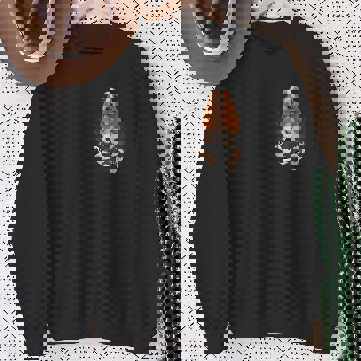 バセットハウンド愛好家のためのファニーバセットハウンド ポケットの中のバセットハウンド スウェットシャツ 年配の女性への贈り物