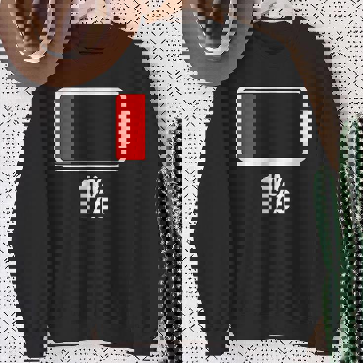 バッテリー残り1バッテリーデッドtシャツバッテリー低下 スウェットシャツ 年配の女性への贈り物
